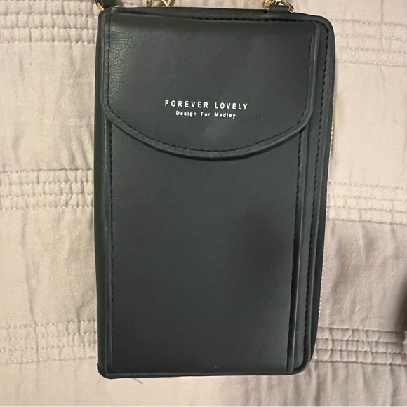 Forever Lovely Black Crossbody Wallet with Strap - Picture 2 of 4